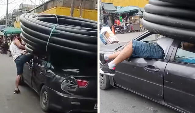 Video viral muestra al conductor ingresando por la ventana debido a la sobrecarga. Video viral muestra al conductor ingresando por la ventana debido a la sobrecarga.