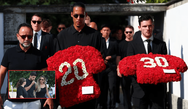 La plantilla del Liverpool y de la selección portuguesa estuvieron presentes en el funeral de Diogo Costa. La plantilla del Liverpool y de la selección portuguesa estuvieron presentes en el funeral de Diogo Costa.