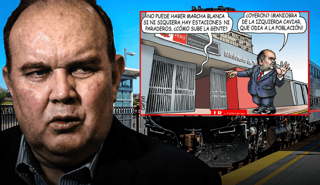 Carlincatura de hoy, domingo 6 de julio, sobre los trenes de Rafael López Aliaga. Foto: Composición/LR