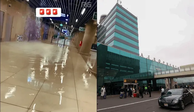 Usuarios reportan filtraciones de agua en nuevo Aeropuerto Jorge Chávez