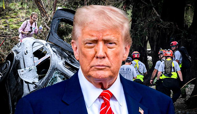Donald Trump otorga apoyo a socorristas durante inundaciones en Texas.