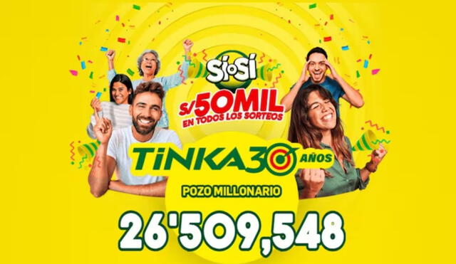 La Tinka realiza sus sorteos todos los miércoles y domingos. Foto: La Tinka La Tinka realiza sus sorteos todos los miércoles y domingos. Foto: La Tinka