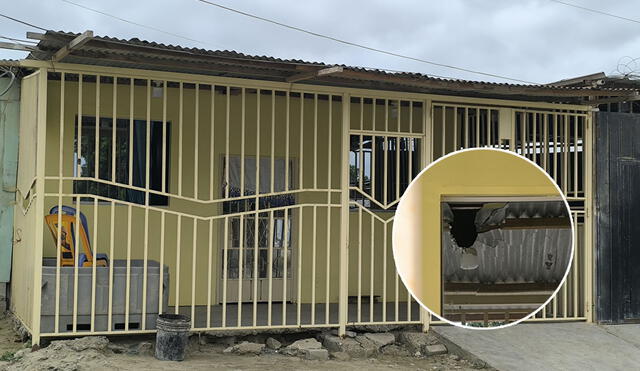 Atentado extorsivo dejó huellas en humilde vivienda. Foto: Almendra Ruesta - La República. Atentado extorsivo dejó huellas en humilde vivienda. Foto: Almendra Ruesta - La República.