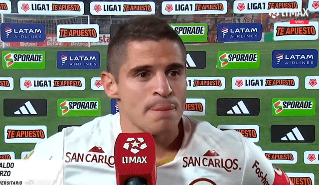 Aldo Corzo fue titular en la victoria de Universitario ante Deportivo Garcilaso. Foto: composición LR/captura de L1 Max Aldo Corzo fue titular en la victoria de Universitario ante Deportivo Garcilaso. Foto: composición LR/captura de L1 Max