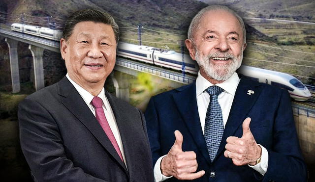 Brasil y China sellan un acuerdo histórico para desarrollar el tren bioceánico, conectando el Atlántico con el Pacífico a través del megapuerto de Chancay. Foto: composición LR/AFP