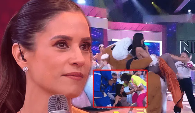 María Pía Copello agradeció a los paramédicos por la auxiliarla. Foto: composición LR/América TV María Pía Copello agradeció a los paramédicos por la auxiliarla. Foto: composición LR/América TV
