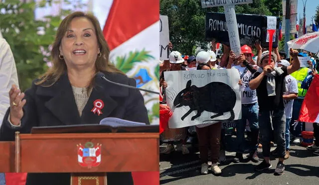 Durante un evento oficial, la mandataria precisó que ahora ya no son los jóvenes quienes salen a marchar, sino los mineros informales. Foto: Presidencia