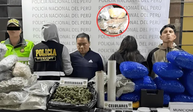 Según PNP la droga incautada tendría un valor de más de 300 mil soles. Foto: Composición LR/24 Horas