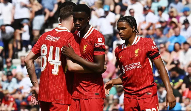 El equipo red jugó con dos alineaciones distintas en este amistoso ante Preston North End, una por cada tiempo. Foto: Liverpool FC El equipo red jugó con dos alineaciones distintas en este amistoso ante Preston North End, una por cada tiempo. Foto: Liverpool FC