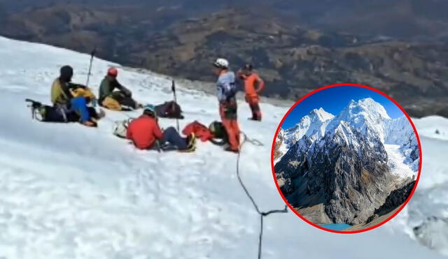 Turistas españoles fueron hallados a más de 6.000 metros de altura en el Huascarán. Foto: Captura Canal N