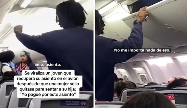 “Quédate en tu pasillo y en tu asiento”, fue la contundente respuesta del joven. “Quédate en tu pasillo y en tu asiento”, fue la contundente respuesta del joven.