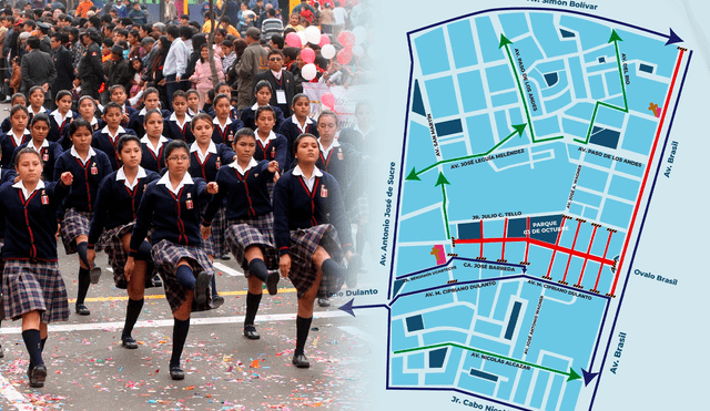 Municipalidades distritales buscan garantizar la seguridad de los alumnos y docentes durante los desfiles escolares que se realizarán.