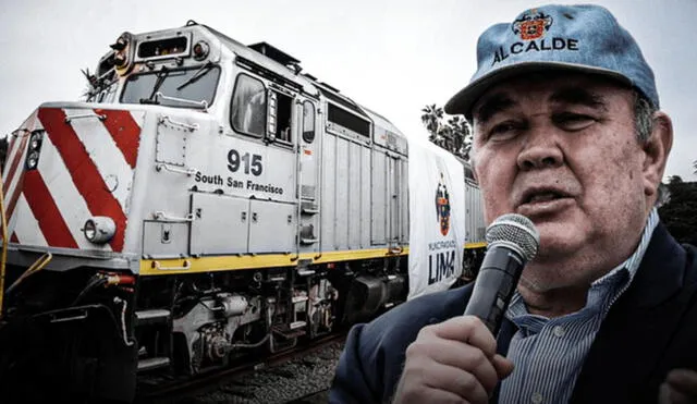 López Aliaga y César Sandoval protagonizaron una breve disputa tras la llegada de los trenes. Foto: composición LR