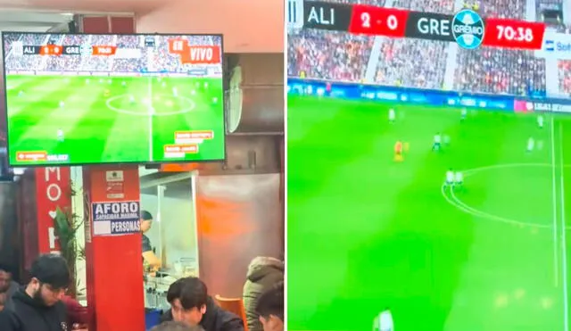 El cliente del restaurante no se había dado cuenta que el partido de Alianza Lima contra Gremio era simulado en PlayStation.