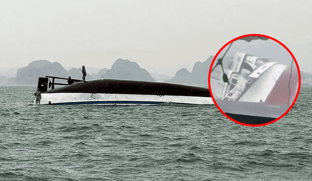 Medios locales han reportado que 34 cuerpos han sido recuperados y otras 11 personas han sido rescatadas después de que un barco turístico volcara en la bahía de Halong. Foto: Composición LR/AFP Medios locales han reportado que 34 cuerpos han sido recuperados y otras 11 personas han sido rescatadas después de que un barco turístico volcara en la bahía de Halong. Foto: Composición LR/AFP
