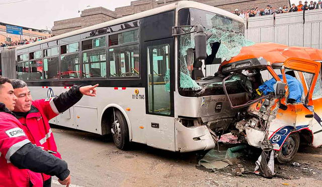 La madre del chofer de la cúster que impactó contra el Metropolitano se enteró del fallecimiento de su hijo a través de los medios de comunicación. La madre del chofer de la cúster que impactó contra el Metropolitano se enteró del fallecimiento de su hijo a través de los medios de comunicación.