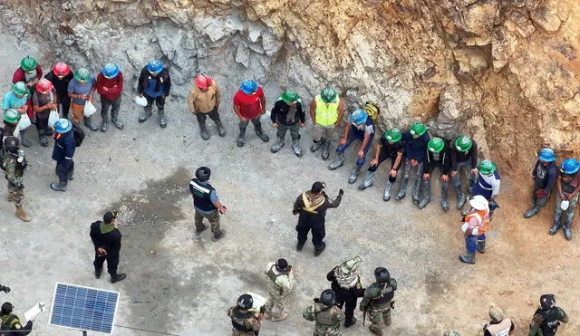 Las fuerzas del orden intervinieron a 23 mineros ilegales en Los Alisos, distrito de Pataz.