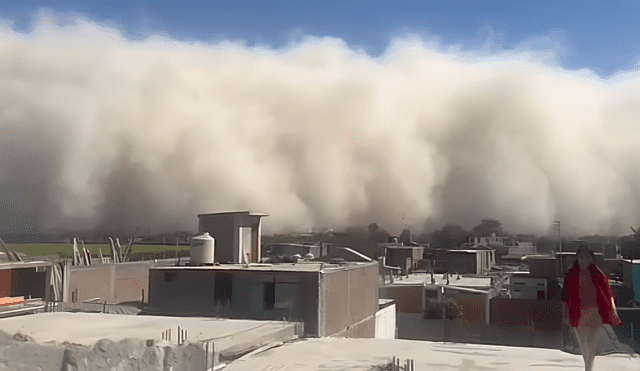 Usuaria graba la llegada de la tormenta de arena a Ica Usuaria graba la llegada de la tormenta de arena a Ica