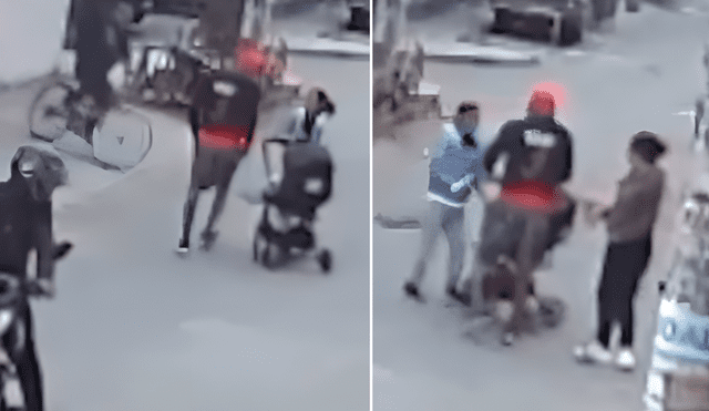 Sujeto amenazó y asaltó a madre de familia con su bebé. Foto: Composición LR/ATV Noticias Sujeto amenazó y asaltó a madre de familia con su bebé. Foto: Composición LR/ATV Noticias