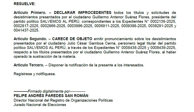 Resolución JNE. Resolución JNE.