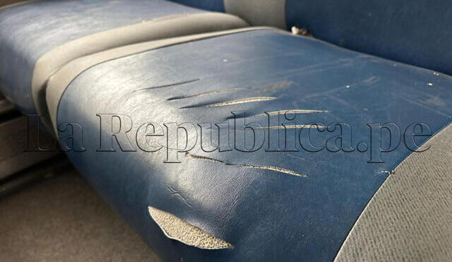 Asientos cortados y vandalizados en el primer lote. Foto: Jhon Reyes   