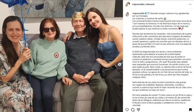 Maju Mantilla compartió fotografías familiares. Foto: captura Instagram