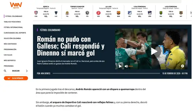 Prensa de Colombia se rinde ante Pedro Gallese. Foto: Win Sports   