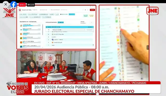 Así se realiza el recuento de votos en el Jurado Electoral Especial de Chanchamayo