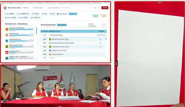 Recuento de voto en una mesa de Castilla, Piura