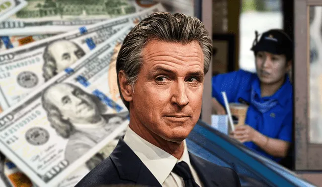 Gavin Newsom announced the new increase in minimum wage in California. Photo: composition LR