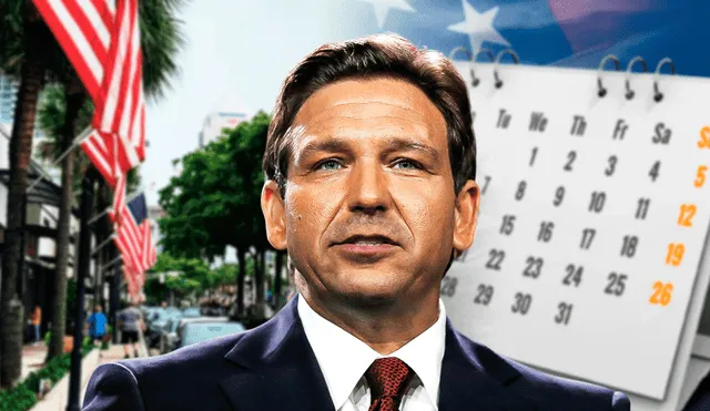 Ron DeSantis announced the non-working days that Florida will have during 2025. Photo: composition LR/difusión