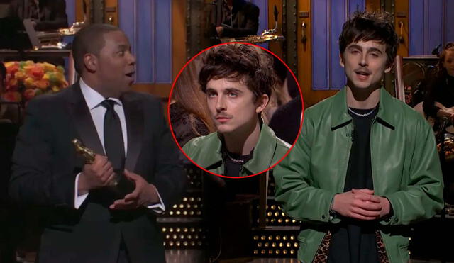 Timothée Chalamet returned to SNL as host and musical guest, delivering laughs about award show failures and heartfelt Bob Dylan renditions.  Photo: LR composition/SNL/NBC