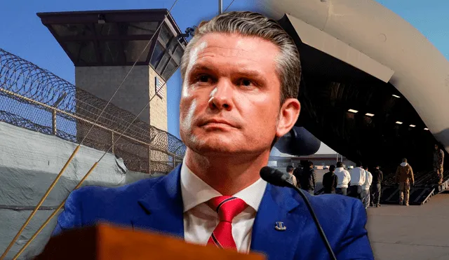 Pete Hegseth confirms plans to send criminal migrants to Guantanamo Bay under President Trump’s border security strategy.  Photo: LR composition/AFP/CNN