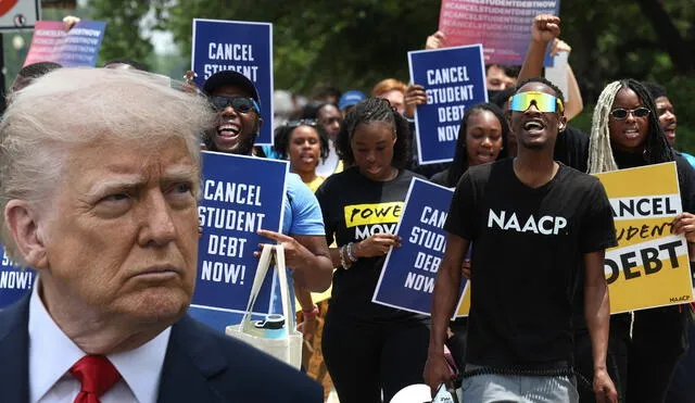 Millions of borrowers face renewed penalties as the Trump administration resumes federal student loan collections in 2025. Photo: GLR News Composition/ AFP Millions of borrowers face renewed penalties as the Trump administration resumes federal student loan collections in 2025. Photo: GLR News Composition/ AFP