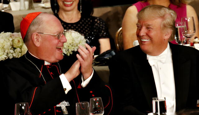 El presidente Donald Trump acapara titulares con declaraciones de fuerte carga religiosa, mientras el cardenal neoyorquino Timothy Dolan y el Vaticano atraviesan un momento crucial. Foto: CNS/Gregory A. Shemitz El presidente Donald Trump acapara titulares con declaraciones de fuerte carga religiosa, mientras el cardenal neoyorquino Timothy Dolan y el Vaticano atraviesan un momento crucial. Foto: CNS/Gregory A. Shemitz
