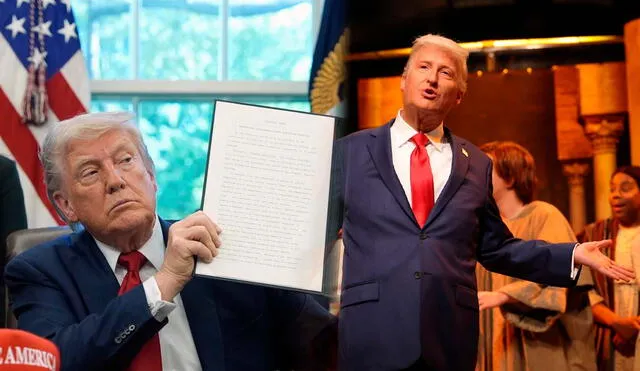 In a recent SNL sketch, President Trump is mocked in a comedic take on his first 100 days back in office. Photo: GLR composition/LA Times/AFP In a recent SNL sketch, President Trump is mocked in a comedic take on his first 100 days back in office. Photo: GLR composition/LA Times/AFP