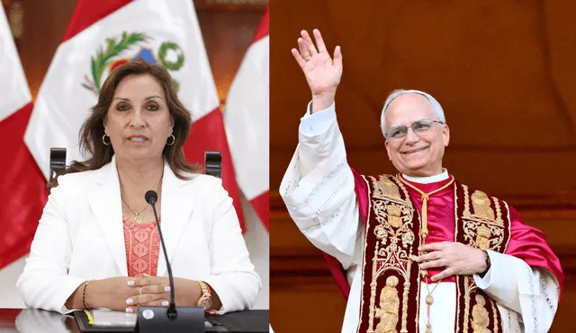 President Dina Boluarte celebrates the election of Cardinal Robert Prevost as Pope Leo XIV, marking a historic moment for Peru and the Catholic Church. Photo: GLR composition/ El Pais & AFP President Dina Boluarte celebrates the election of Cardinal Robert Prevost as Pope Leo XIV, marking a historic moment for Peru and the Catholic Church. Photo: GLR composition/ El Pais & AFP