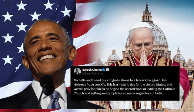 Former President Obama congratulates Pope Leo XIV, marking a historic day for the United States as the first American pope is elected. Photo: GLR composition/ Federal Flags, Vatican Tickets & The Hill Former President Obama congratulates Pope Leo XIV, marking a historic day for the United States as the first American pope is elected. Photo: GLR composition/ Federal Flags, Vatican Tickets & The Hill