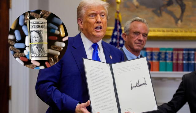 Trump announces new executive order to reduce prescription drug costs, aiming to align U.S. prices with the lowest global rates and cut Medicare spending. Photo: GLR News Composition/ AFP/ X Trump announces new executive order to reduce prescription drug costs, aiming to align U.S. prices with the lowest global rates and cut Medicare spending. Photo: GLR News Composition/ AFP/ X