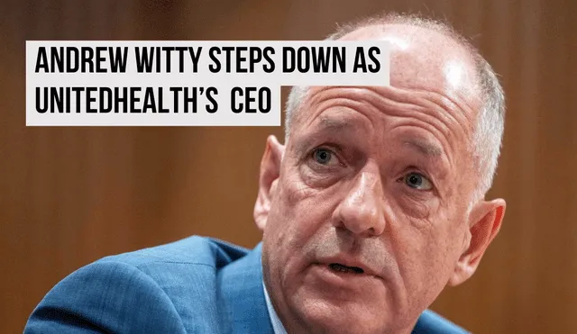 Andrew Witty is to be replaced by Stephen J. Hemsley asUnitedHealth Group's CEO. Photo: GLR composition/ NBC News Andrew Witty is to be replaced by Stephen J. Hemsley asUnitedHealth Group's CEO. Photo: GLR composition/ NBC News