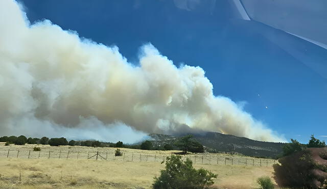 The Greer Fire forces evacuations in South Fork, Arizona, with power shut off to Greer as firefighting efforts continue. Photo: Apache County Emergency Management and Preparedness The Greer Fire forces evacuations in South Fork, Arizona, with power shut off to Greer as firefighting efforts continue. Photo: Apache County Emergency Management and Preparedness