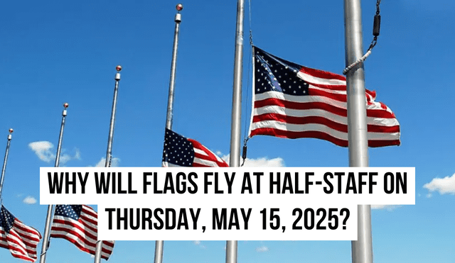 U.S. flags will be flying at half-staff in honor of Peace Officers Memorial Day. Photo: GLR composition/ American Flags U.S. flags will be flying at half-staff in honor of Peace Officers Memorial Day. Photo: GLR composition/ American Flags