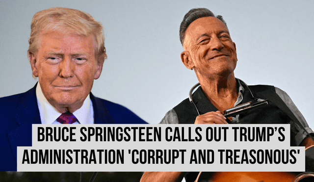 Bruce Springsteen delivers a powerful message against the Trump administration. Photo: GLR composition/Giuseppe CACACE / AFP/ Drew ANGERER / AFP Bruce Springsteen delivers a powerful message against the Trump administration. Photo: GLR composition/Giuseppe CACACE / AFP/ Drew ANGERER / AFP