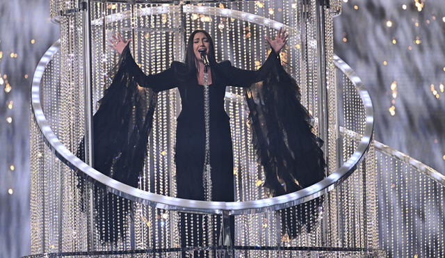 Yuval Raphael performin "New Day Will Rise" on Eurovision 2025. Photo: AFP News Yuval Raphael performin "New Day Will Rise" on Eurovision 2025. Photo: AFP News