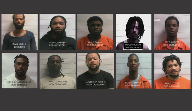 These are the 10 men left that escaped from New Orleans Parish Prision. Photo: made by GLR News with images of New Orleans Police Department These are the 10 men left that escaped from New Orleans Parish Prision. Photo: made by GLR News with images of New Orleans Police Department
