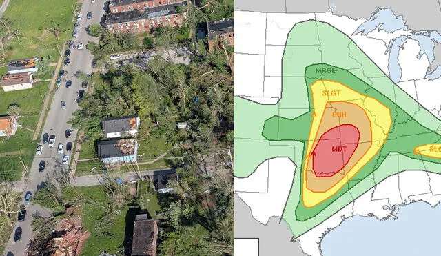 The National Weather Service warned about a severe weather event. (Photo: GLR composition / AFP News / The NWS) The National Weather Service warned about a severe weather event. (Photo: GLR composition / AFP News / The NWS)