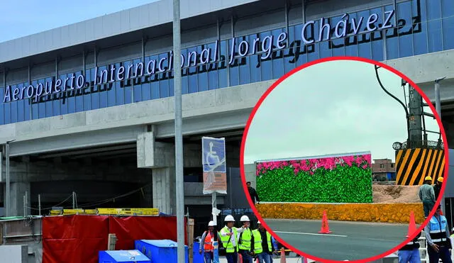 The green billboards were place to cover Rimac River panoram Photo: (GLR composition / AFP News / La Republica) The green billboards were place to cover Rimac River panoram Photo: (GLR composition / AFP News / La Republica)