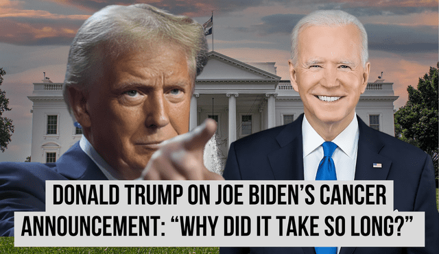 Donald Trump raises concerns over medical transparency on Biden's cancer. GLR composition/ France24, White House & Architectural Digest Donald Trump raises concerns over medical transparency on Biden's cancer. GLR composition/ France24, White House & Architectural Digest