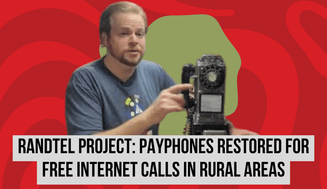 Vermont engineer Patrick Schlott installs a restored 1950s payphone to provide free coinless calls to the community using internet technology. Photo: GLR composition/ NBC