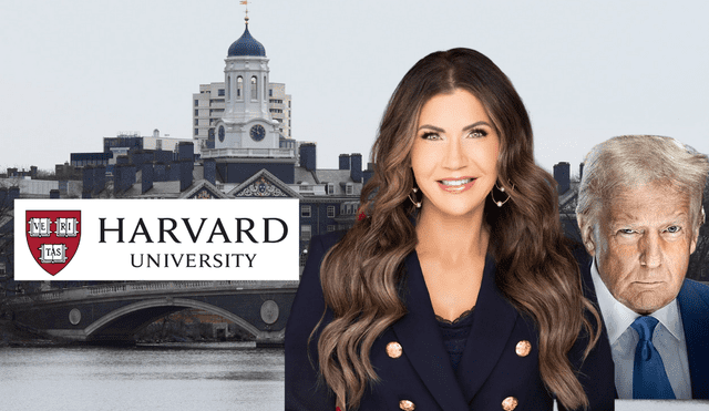 Harvard files a lawsuit against DHS decision to revoke their ernrollment ability for international students. Photo: GLR composition/ Britannica & France 24